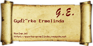 Györke Ermelinda névjegykártya
